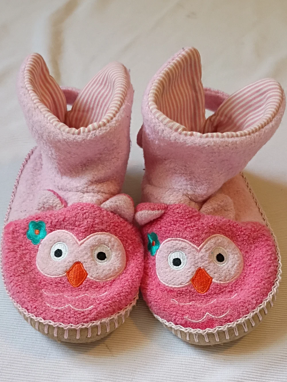 Hanna Andersson Kids Pink Owl Slippers